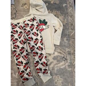 Bums And Roses Mama's Boy 2 Piece Hoodie Jogger Set 5/6 NEW